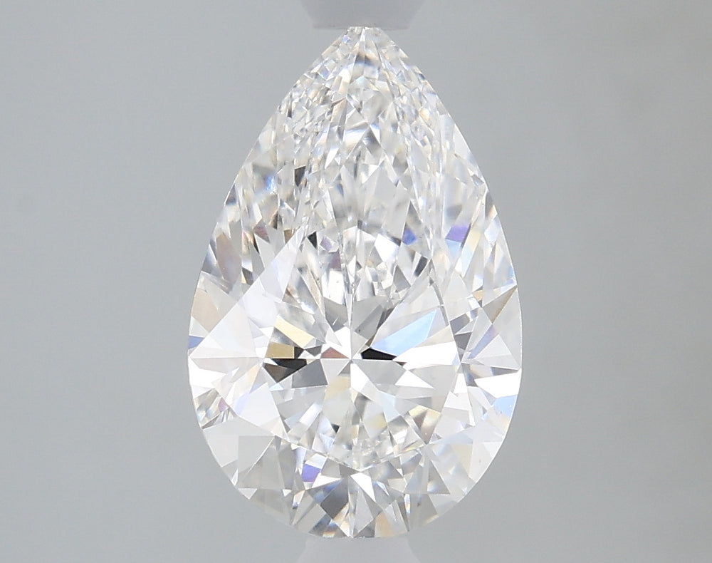 1.46 Carat Pear Lab Diamond with  Cut Diamond in 14KT  view 1
