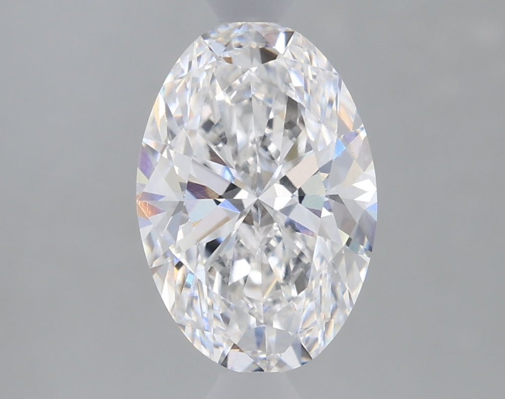 1.8 Carat Oval Lab Diamond with  Cut Diamond in 14KT  view 1
