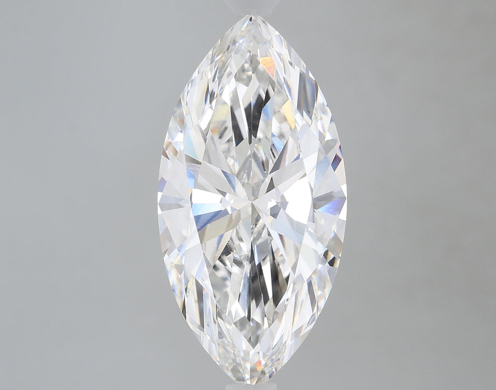 3.0 Carat Marquise Lab Diamond with  Cut Diamond in 14KT  view 1
