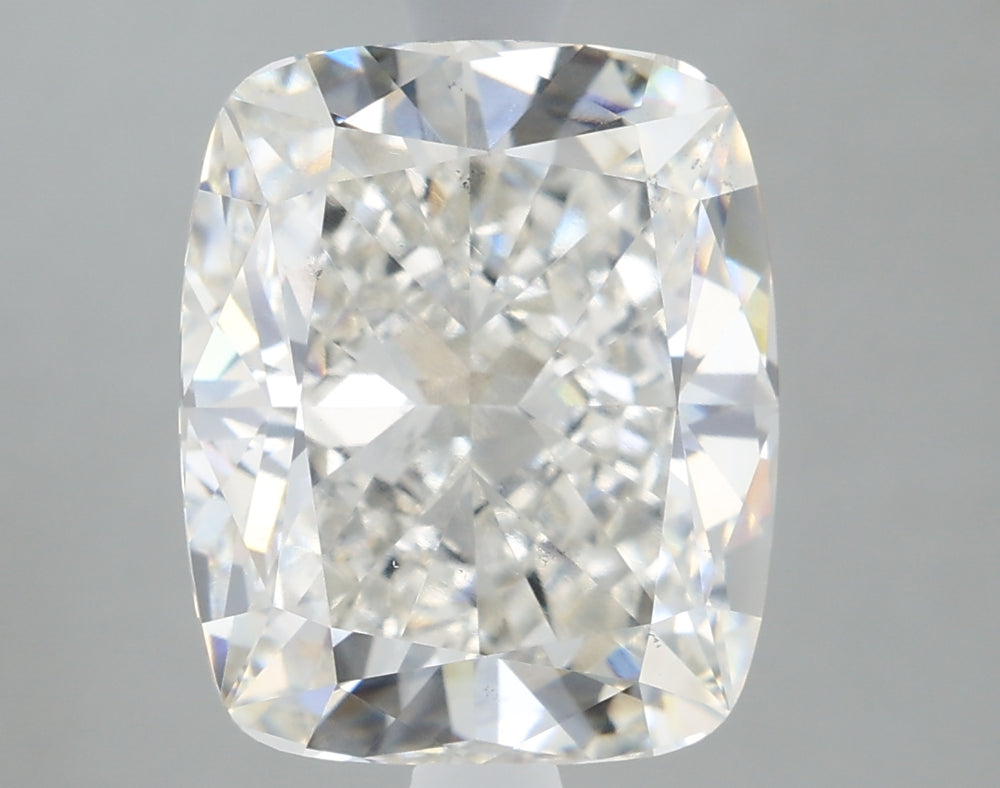 4.36 Carat Cushion Lab Diamond with  Cut Diamond in 14KT  view 1
