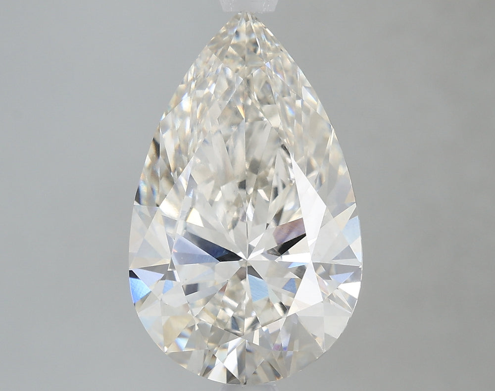 3.6 Carat Pear Lab Diamond with  Cut Diamond in 14KT  view 1
