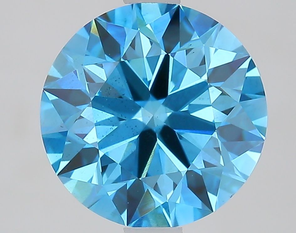 2.54 Carat Round Lab Diamond with  Cut Diamond in 14KT  view 1

