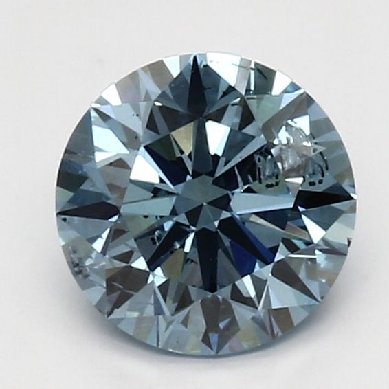 1.52 Carat Round Lab Diamond with  Cut Diamond in 14KT  view 1
