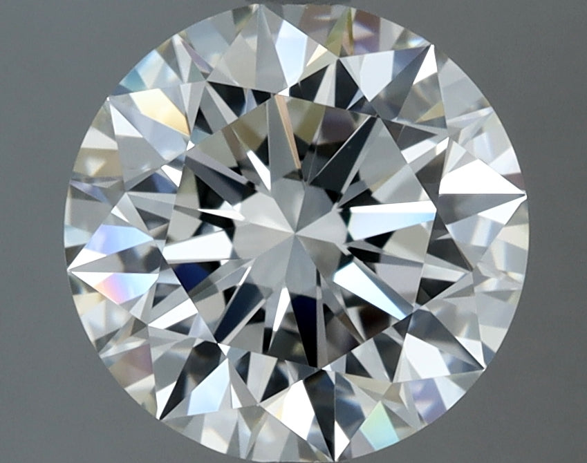 3.02 Carat Round Natural Diamond with  Cut Diamond in 14KT  view 1

