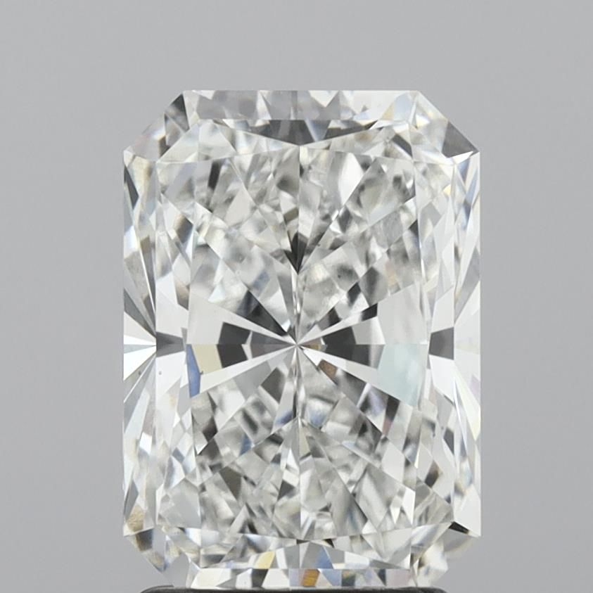 2.51 Carat Radiant Lab Diamond with  Cut Diamond in 14KT  view 1
