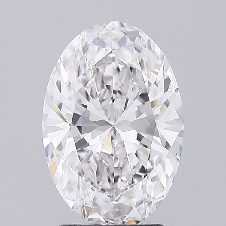 2.39 Carat Oval Lab Diamond with  Cut Diamond in 14KT  view 1
