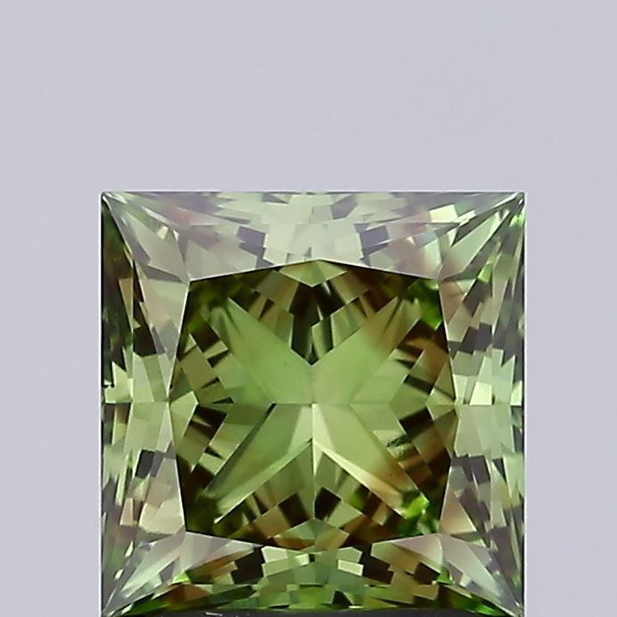 1.96 Carat Princess Lab Diamond with  Cut Diamond in 14KT  view 1
