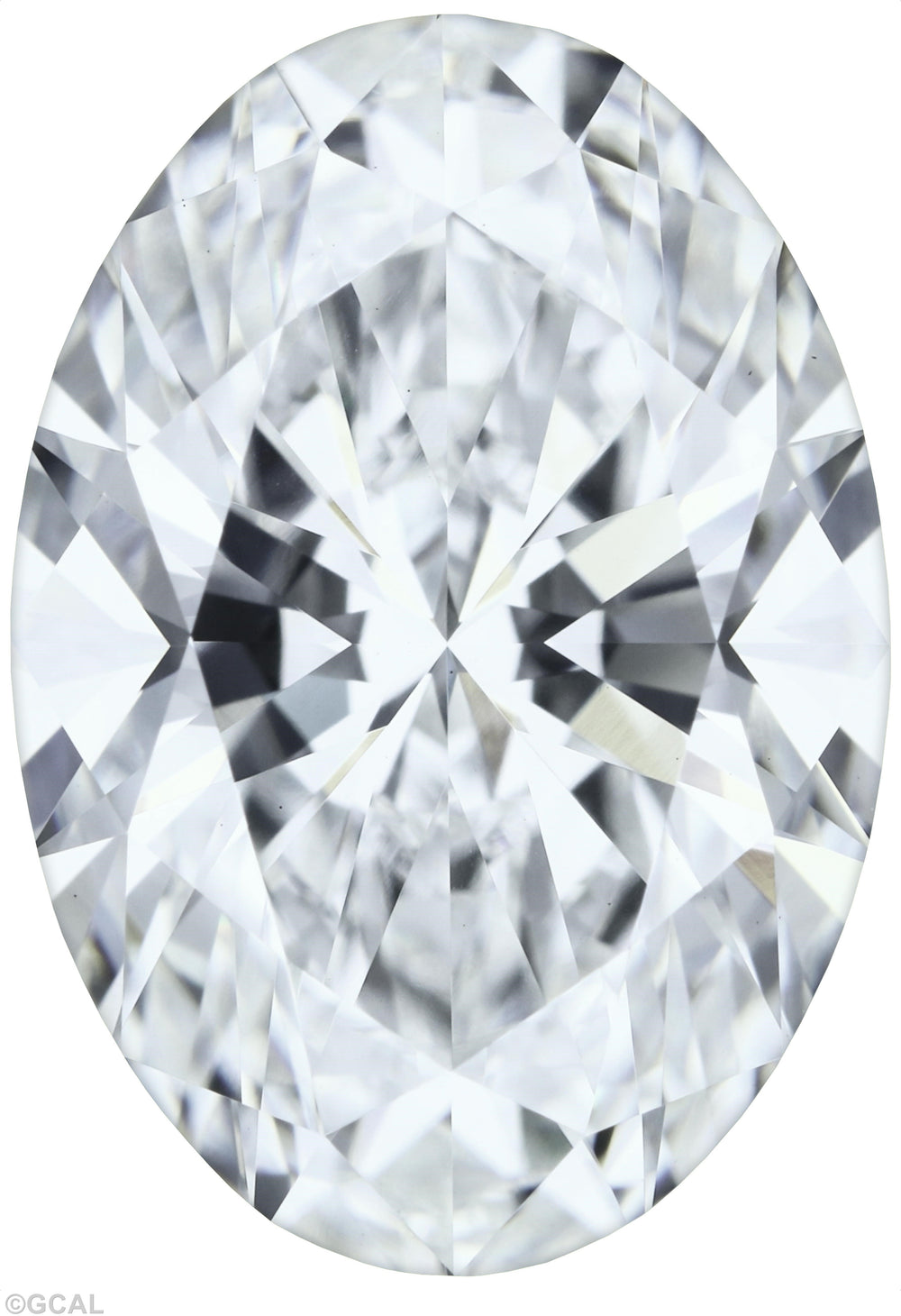 2.63 Carat Oval Lab Diamond with  Cut Diamond in 14KT  view 1
