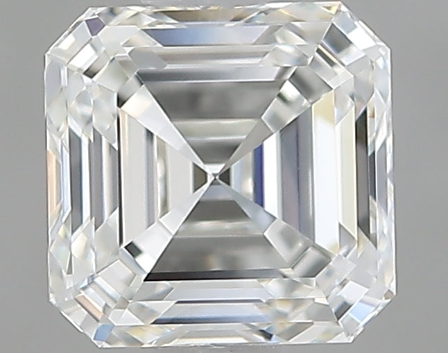 0.81 Carat Asscher Natural Diamond with  Cut Diamond in 14KT  view 1
