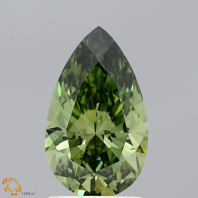 1.62 Carat Pear Lab Diamond with  Cut Diamond in 14KT  view 1
