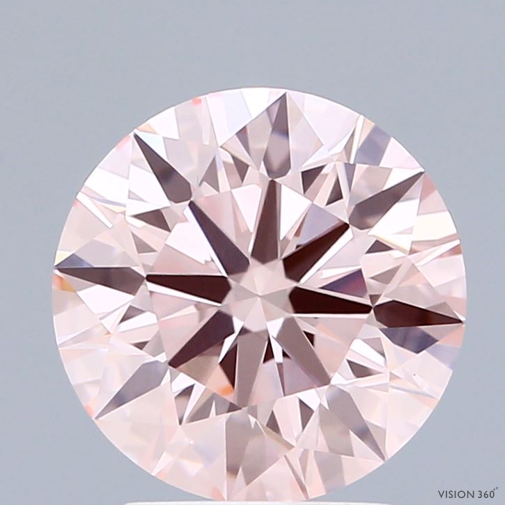 2.81 Carat Round Lab Diamond with  Cut Diamond in 14KT  view 1

