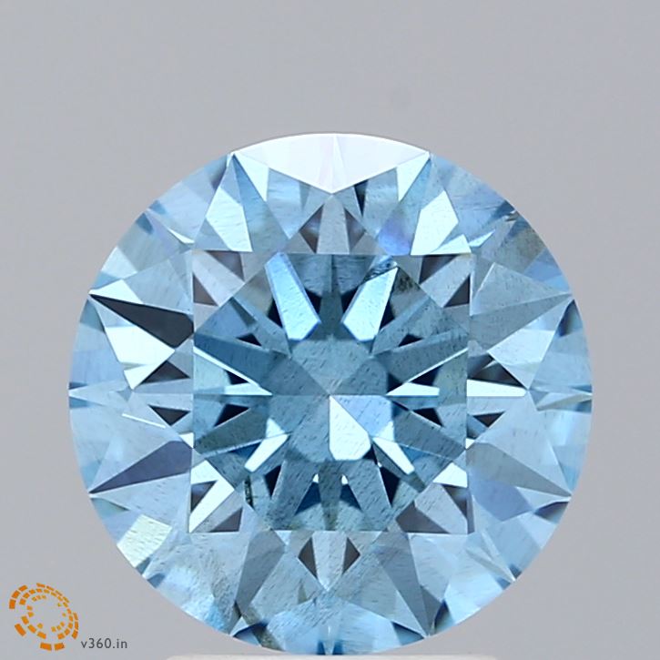 3.16 Carat Round Lab Diamond with  Cut Diamond in 14KT  view 1
