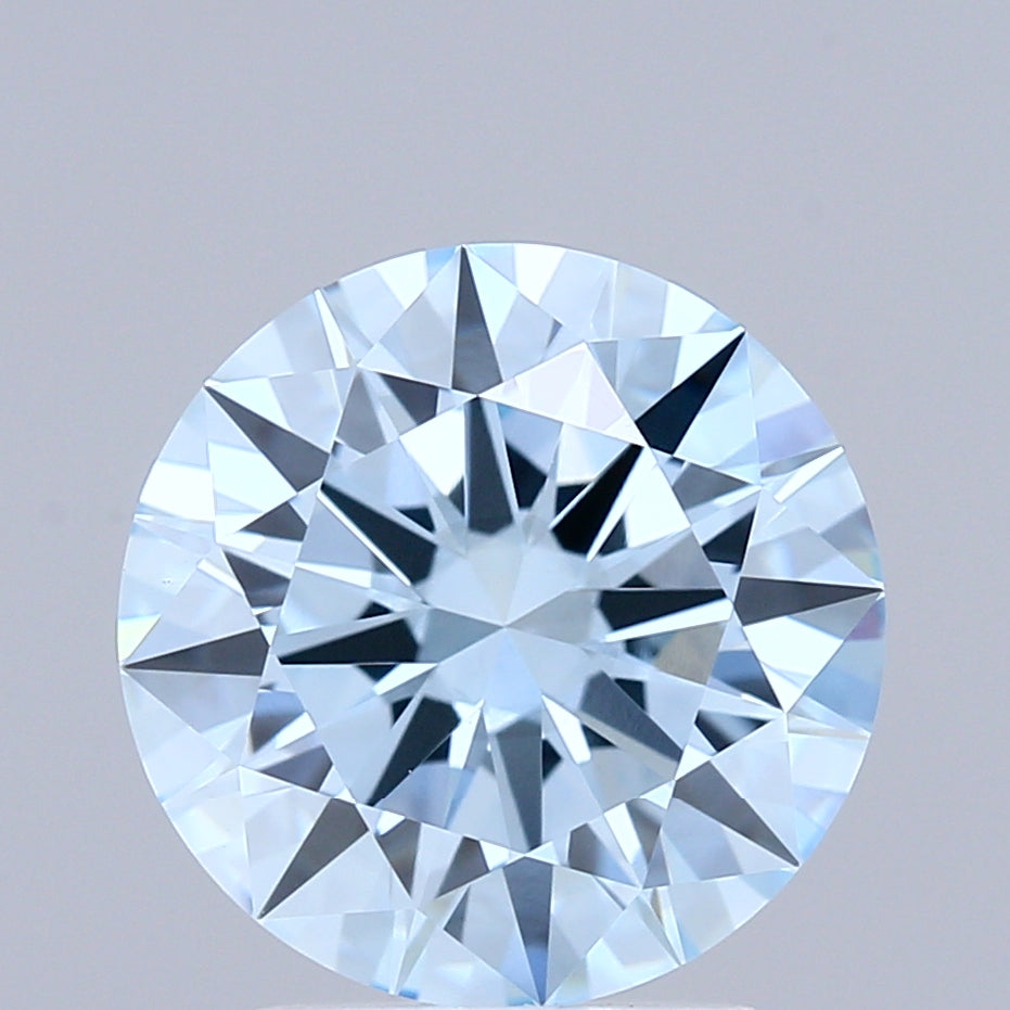 2.6 Carat Round Lab Diamond with  Cut Diamond in 14KT  view 1

