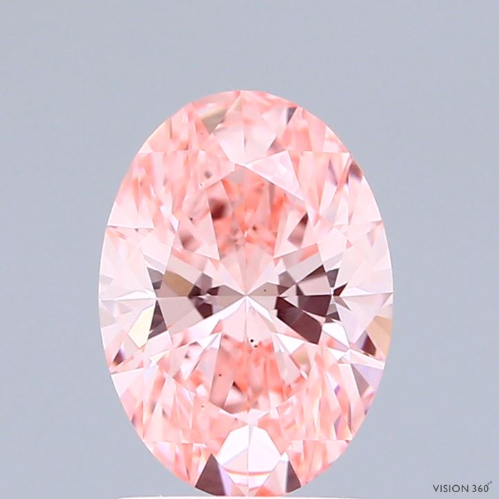 1.52 Carat Oval Lab Diamond with  Cut Diamond in 14KT  view 1
