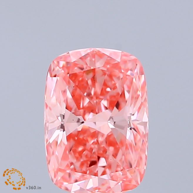 1.51 Carat Cushion Lab Diamond with  Cut Diamond in 14KT  view 1
