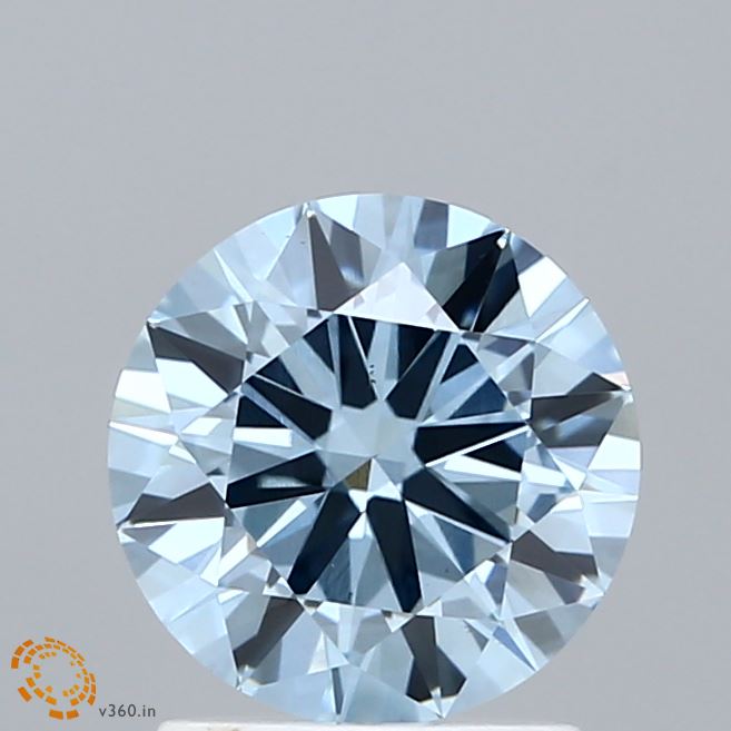 1.5 Carat Round Lab Diamond with  Cut Diamond in 14KT  view 1
