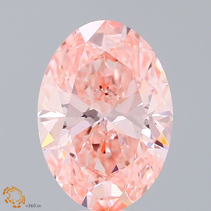 2.52 Carat Oval Lab Diamond with  Cut Diamond in 14KT  view 1
