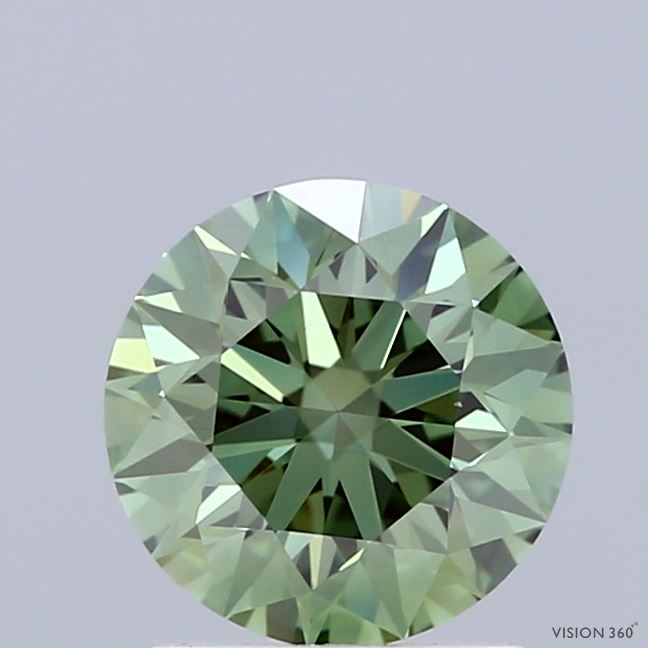 1.52 Carat Round Lab Diamond with  Cut Diamond in 14KT  view 1
