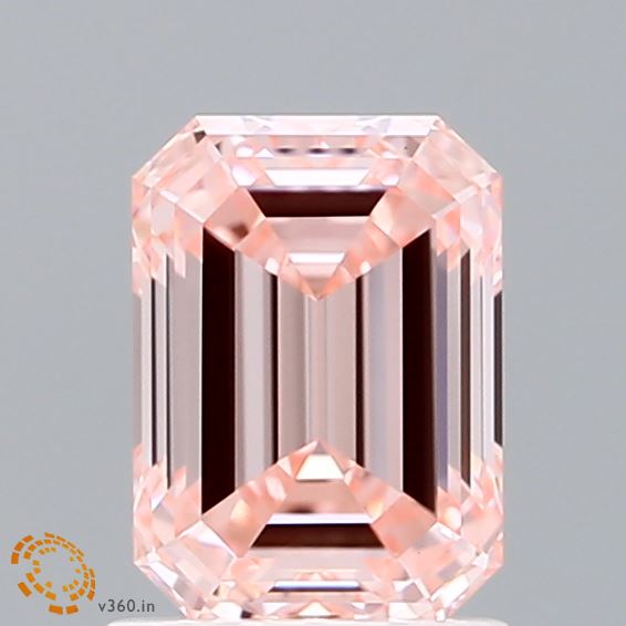 1.51 Carat Emerald Lab Diamond with  Cut Diamond in 14KT  view 1
