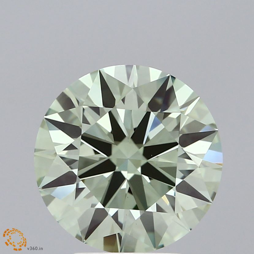 2.99 Carat Round Lab Diamond with  Cut Diamond in 14KT  view 1
