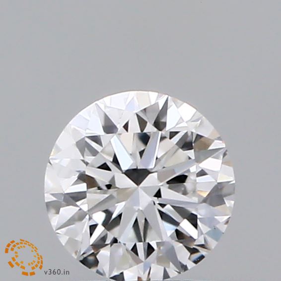 0.36 Carat Round Lab Diamond with  Cut Diamond in 14KT  view 1
