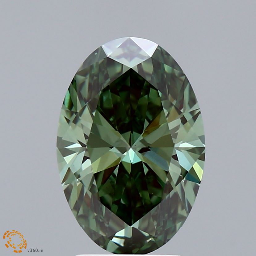 2.52 Carat Oval Lab Diamond with  Cut Diamond in 14KT  view 1
