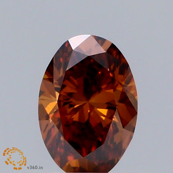 0.35 Carat Oval Lab Diamond with  Cut Diamond in 14KT  view 1
