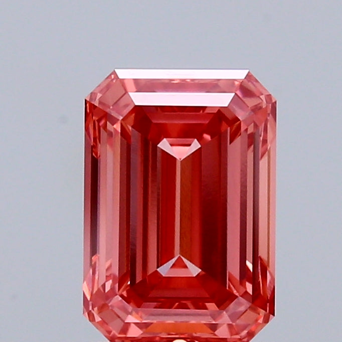 2.01 Carat Emerald Lab Diamond with  Cut Diamond in 14KT  view 1

