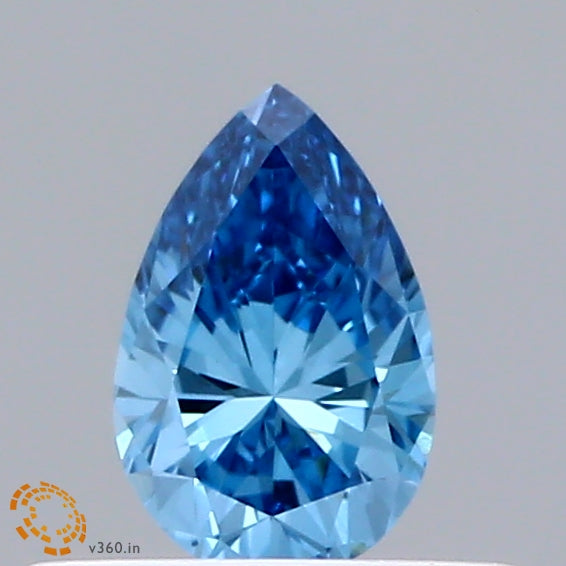 0.33 Carat Pear Lab Diamond with  Cut Diamond in 14KT  view 1
