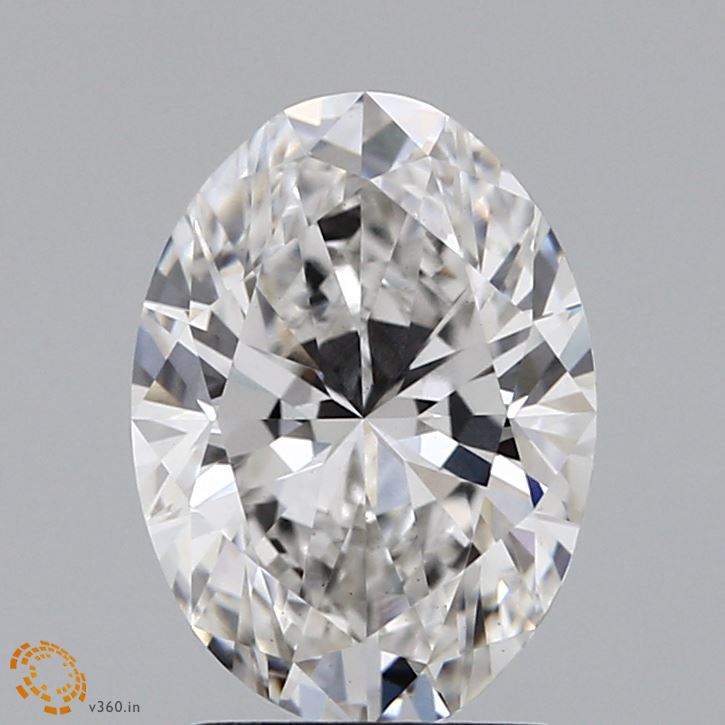 2.01 Carat Oval Lab Diamond with  Cut Diamond in 14KT  view 1
