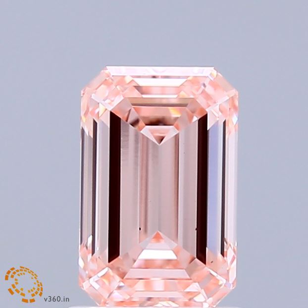 1.51 Carat Emerald Lab Diamond with  Cut Diamond in 14KT  view 1
