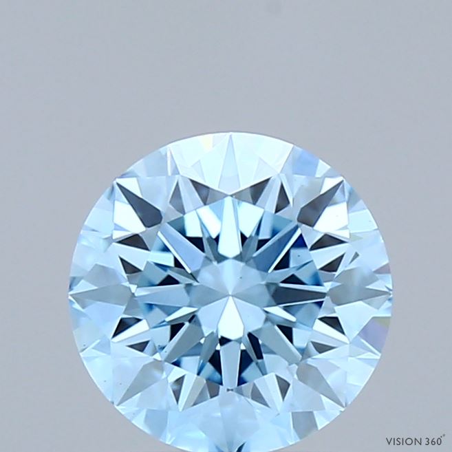 1.51 Carat Round Lab Diamond with  Cut Diamond in 14KT  view 1
