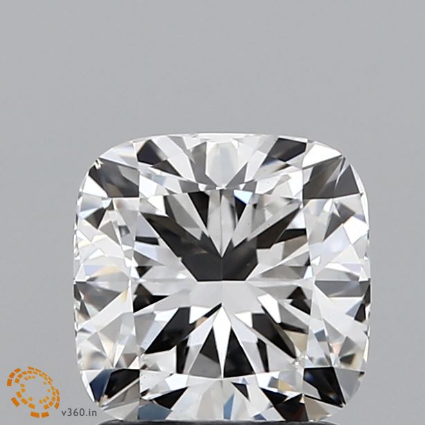 1.53 Carat Cushion Lab Diamond with  Cut Diamond in 14KT  view 1
