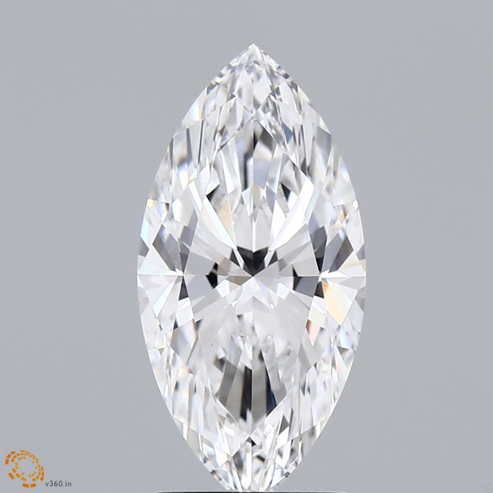 2.53 Carat Marquise Lab Diamond with  Cut Diamond in 14KT  view 1
