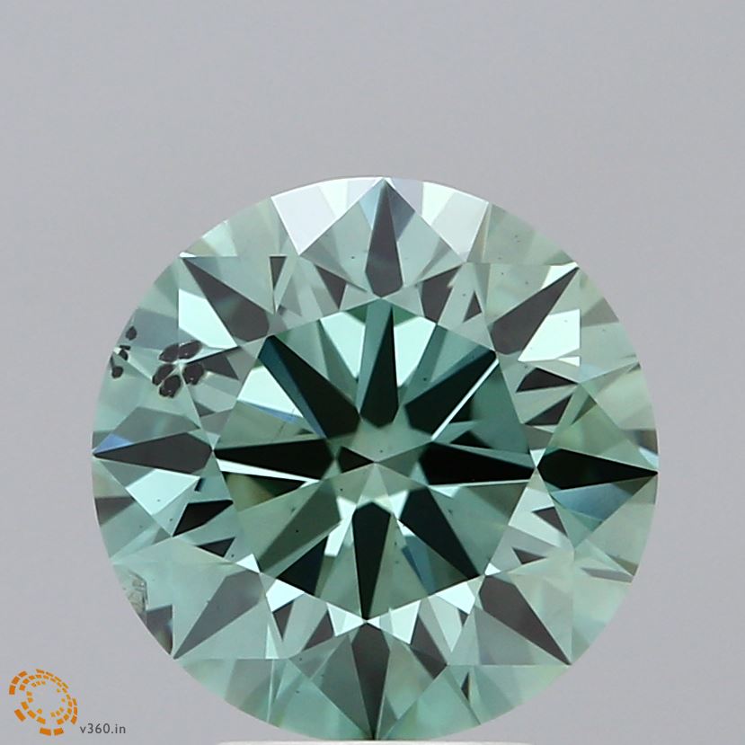 3.32 Carat Round Lab Diamond with  Cut Diamond in 14KT  view 1
