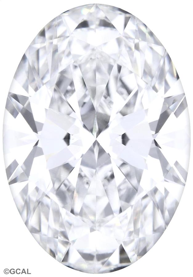 2.27 Carat Oval Lab Diamond with  Cut Diamond in 14KT  view 1

