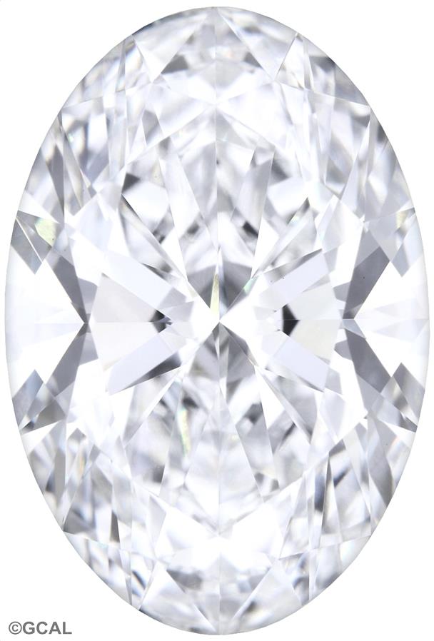 3.08 Carat Oval Lab Diamond with  Cut Diamond in 14KT  view 1
