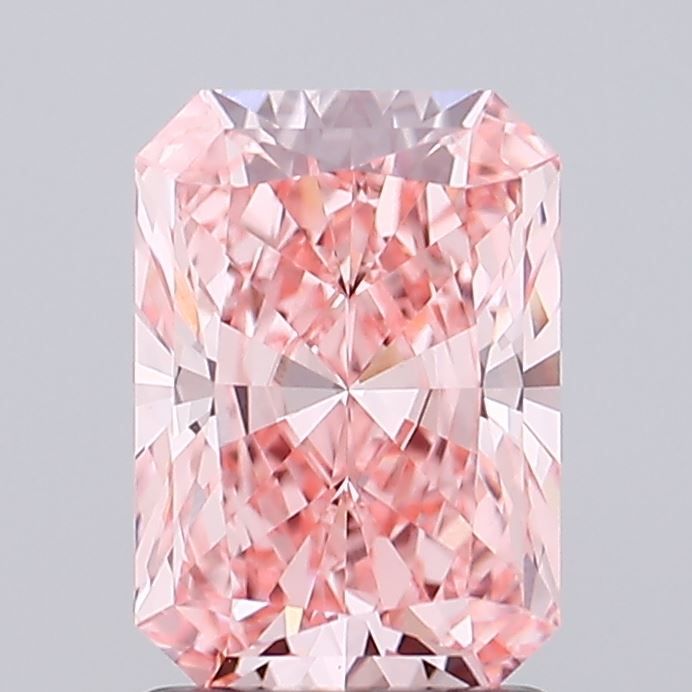 1.88 Carat Radiant Lab Diamond with  Cut Diamond in 14KT  view 1
