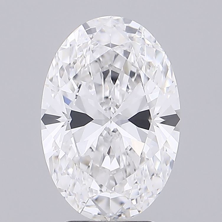 4.01 Carat Oval Lab Diamond with  Cut Diamond in 14KT  view 1
