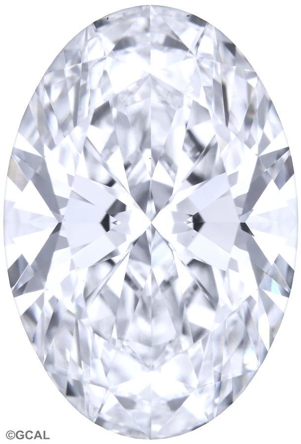 4.04 Carat Oval Lab Diamond with  Cut Diamond in 14KT  view 1
