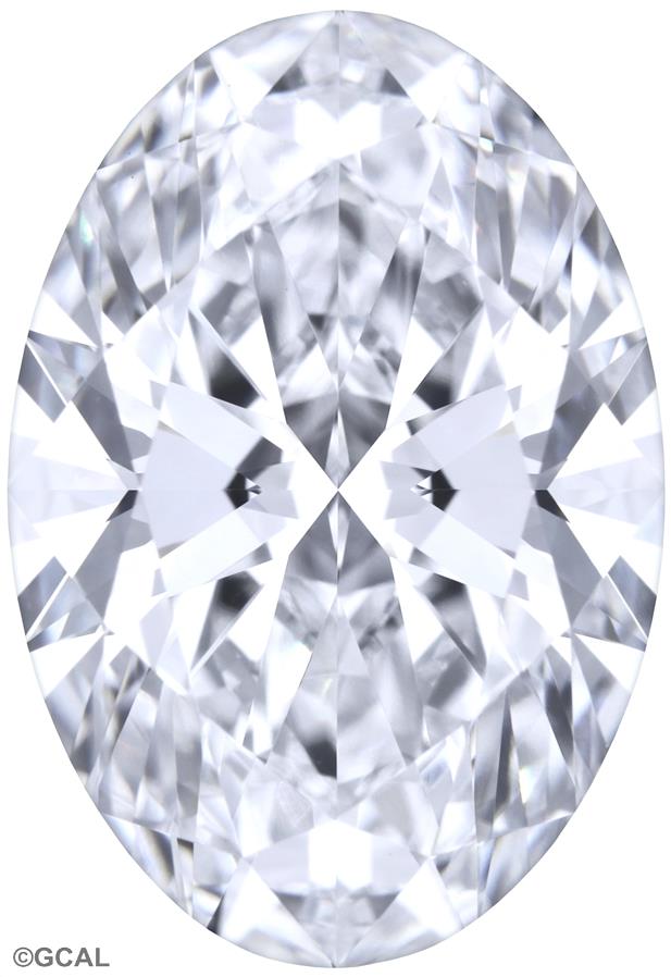 3.07 Carat Oval Lab Diamond with  Cut Diamond in 14KT  view 1
