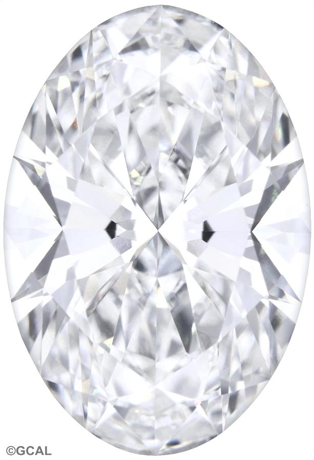 3.01 Carat Oval Lab Diamond with  Cut Diamond in 14KT  view 1
