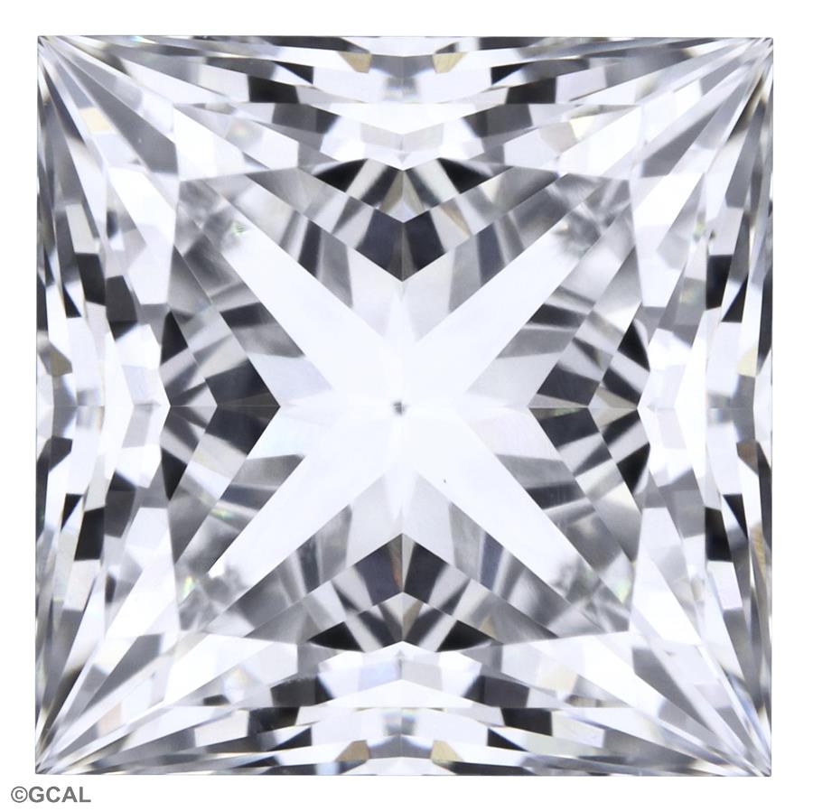 2.05 Carat Princess Lab Diamond with  Cut Diamond in 14KT  view 1
