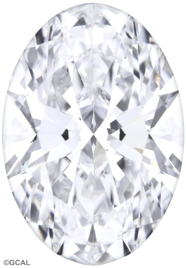 2.75 Carat Oval Lab Diamond with  Cut Diamond in 14KT  view 1
