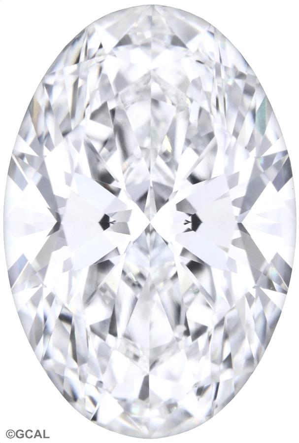 2.82 Carat Oval Lab Diamond with  Cut Diamond in 14KT  view 1
