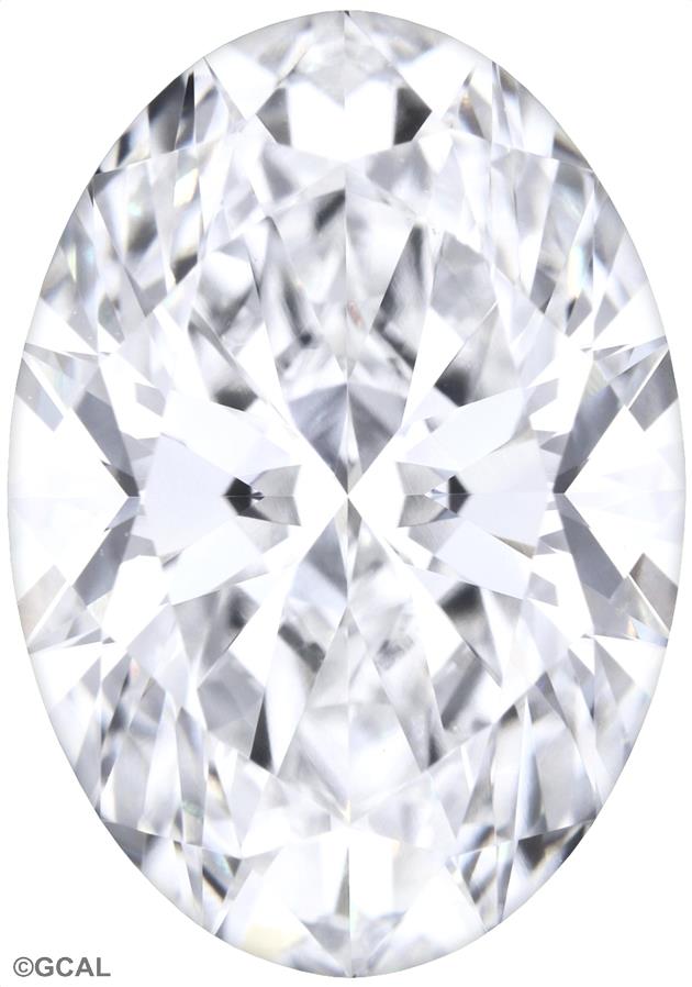 2.93 Carat Oval Lab Diamond with  Cut Diamond in 14KT  view 1
