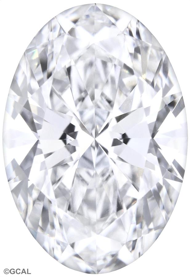 3.02 Carat Oval Lab Diamond with  Cut Diamond in 14KT  view 1
