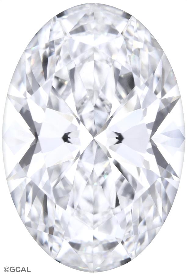 3.03 Carat Oval Lab Diamond with  Cut Diamond in 14KT  view 1
