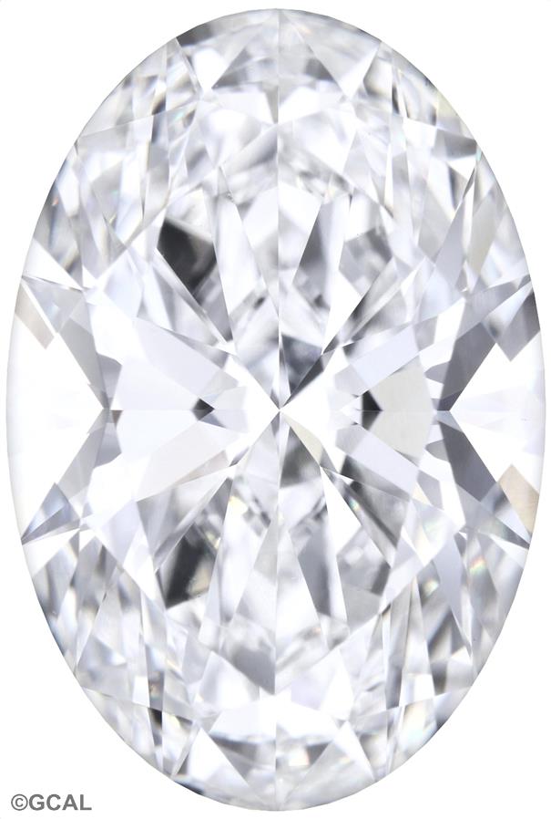 3.21 Carat Oval Lab Diamond with  Cut Diamond in 14KT  view 1
