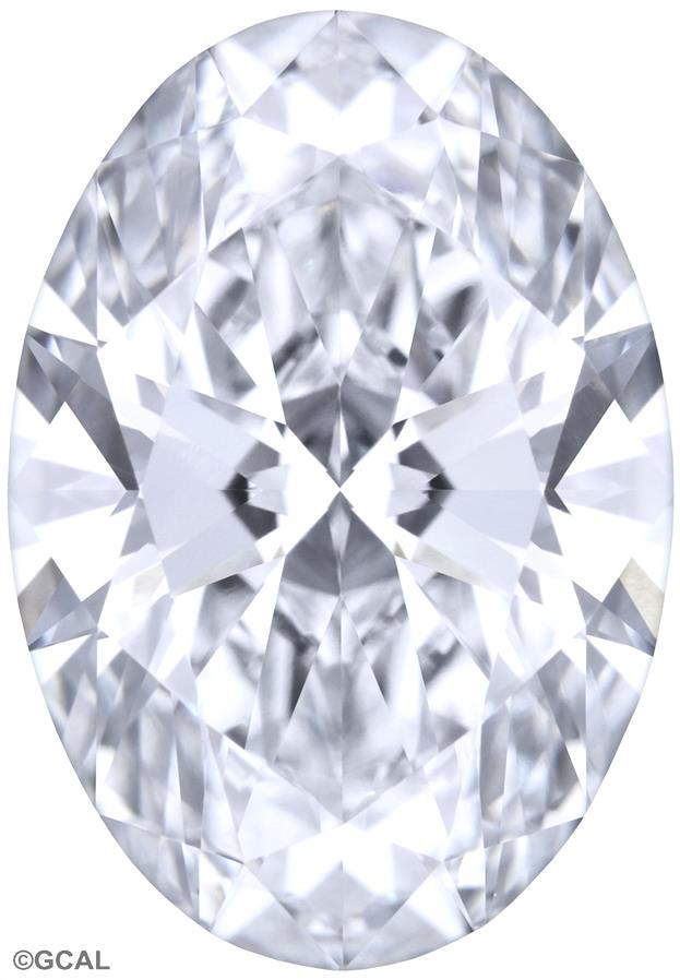 2.58 Carat Oval Lab Diamond with  Cut Diamond in 14KT  view 1
